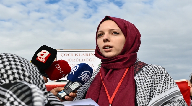 İsrail'in Gazze'ye yönelik saldırıları Üsküdar'da protesto edildi