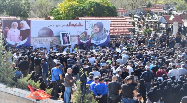 İsrail saldırısında ölen Lübnanlı 3 çocuk ve büyükanneleri için cenaze töreni düzenlendi