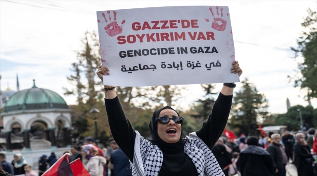 İstanbul'da kadınların Filistin'e destek için başlattığı 15 günlük oturma eylemi son buldu