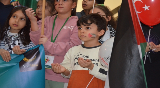 Kütahya'da çocuklar Filistinli akranlarına destek için yürüdü