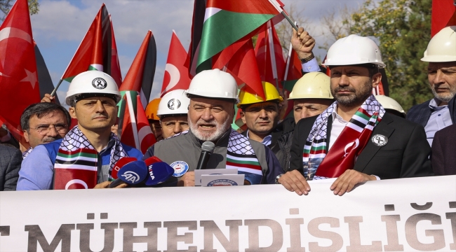 Memur-Sen ve bağlı sendikalar İsrail'in Gazze'deki saldırılarını protesto etti