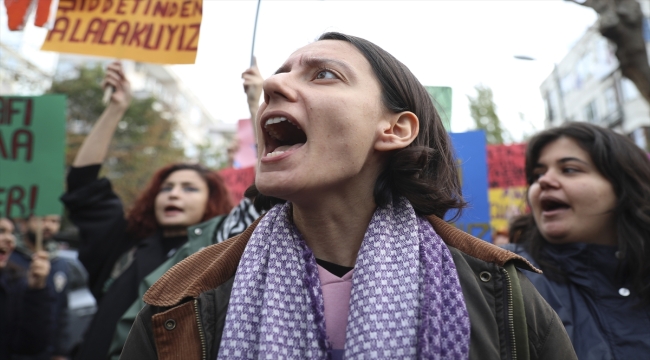 Şişli'de ''kadına karşı şiddete hayır'' yürüyüşü 