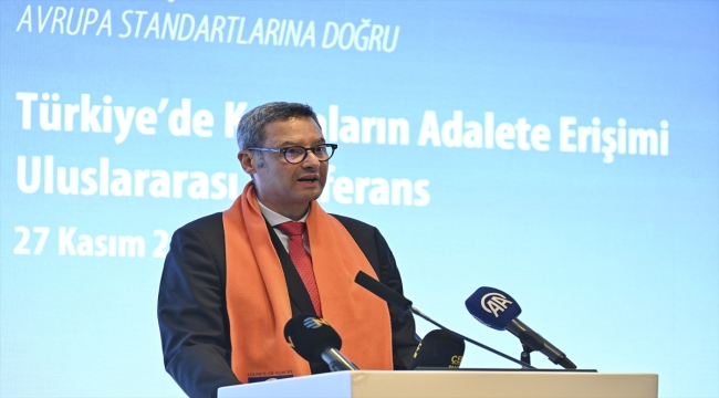 TBB Başkanı Sağkan, "Türkiye'de Kadınların Adalete Erişiminin Desteklenmesi" Projesi Konferansı'nda konuştu