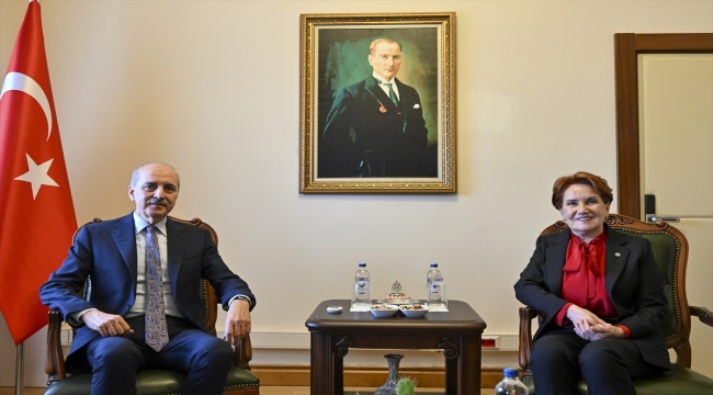 TBMM Başkanı Kurtulmuş, İYİ Parti Genel Başkanı Akşener'i ziyaret etti