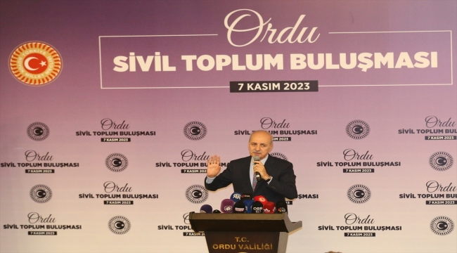 TBMM Başkanı Kurtulmuş, Ordu'da Sivil Toplum Buluşması Programı'nda konuştu