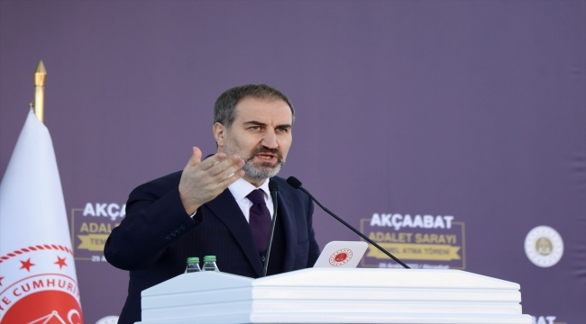 Adalet Bakanı Tunç, Akçaabat Adalet Sarayı'nın temel atma töreninde konuştu