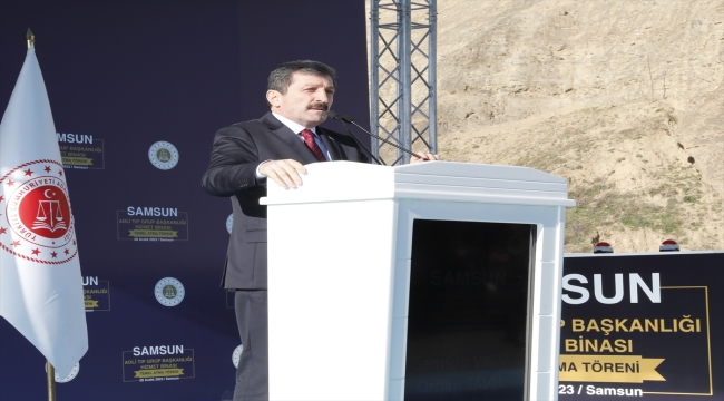 Adalet Bakanı Tunç, Samsun Adli Tıp Kurumu hizmet binasının temel atma töreninde konuştu