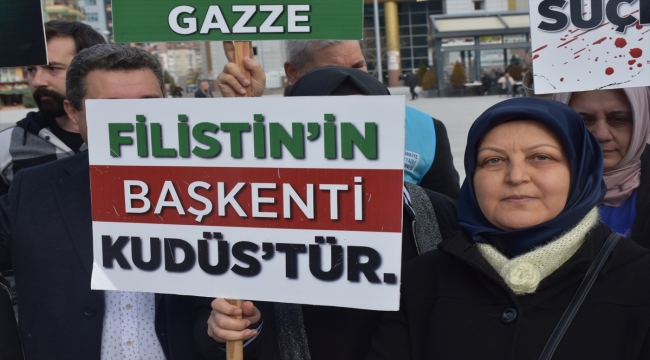 Afyonkarahisar'da İsrail'in Gazze'ye yönelik saldırıları protesto edildi 