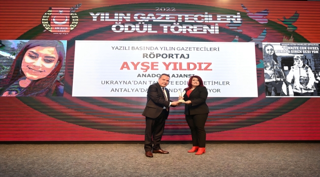 Antalya Gazeteciler Cemiyeti "2022 Yılı Basın Ödülleri" verildi