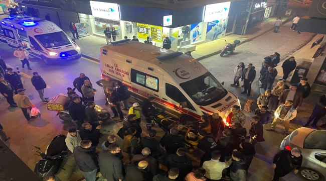 Aydın'da motosikletlinin çarptığı yaya kurye ağır yaralandı