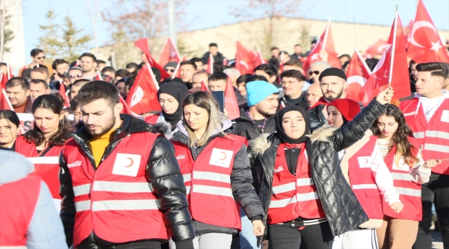 Bayburt'ta "Şehitlere Saygı" yürüyüşü düzenlendi