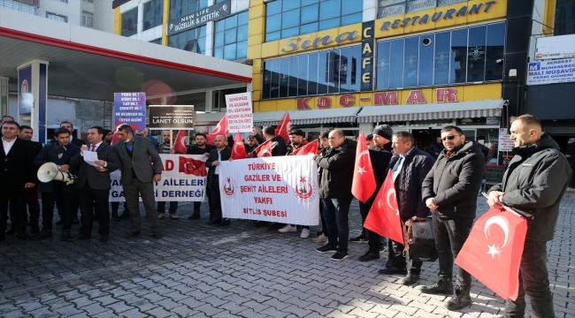 Bitlis'te Türkiye Gaziler ve Şehit Aileleri Vakfı üyelerinden DEM Parti'ye tepki