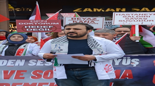 Bursa ve Balıkesir'de hekimlerden Gazze için "sessiz yürüyüş"