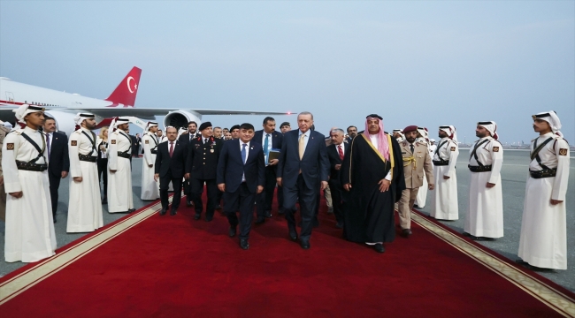Cumhurbaşkanı Erdoğan, Katar'a geldi