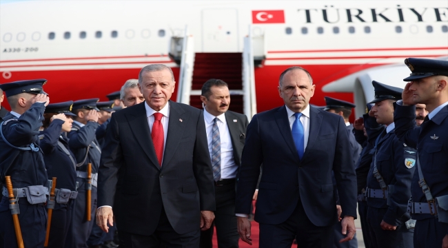 Cumhurbaşkanı Erdoğan, Yunanistan'a geldi