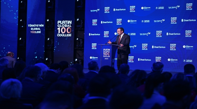 Cumhurbaşkanı Yardımcısı Yılmaz, Platin Global 100 Ödülleri Töreni'nde konuştu