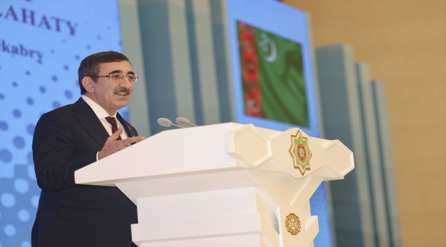 Cumhurbaşkanı Yardımcısı Yılmaz, Türkiye-Türkmenistan İş Forumu'nda konuştu