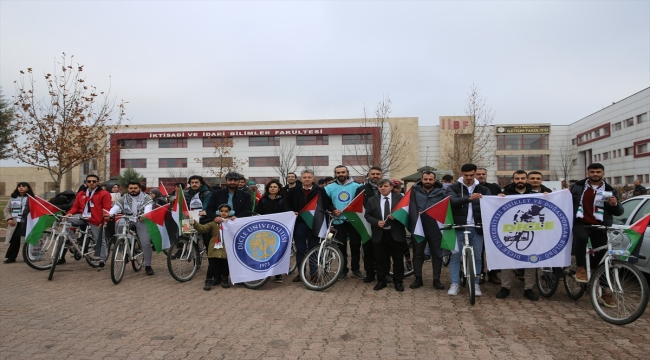 Diyarbakır'da Gazze'ye destek için pedal çevirdiler 