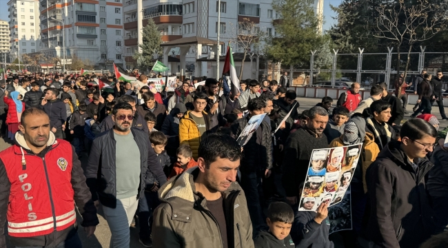 İsrail'in Gazze'ye saldırıları Diyarbakır ve Batman'da protesto edildi