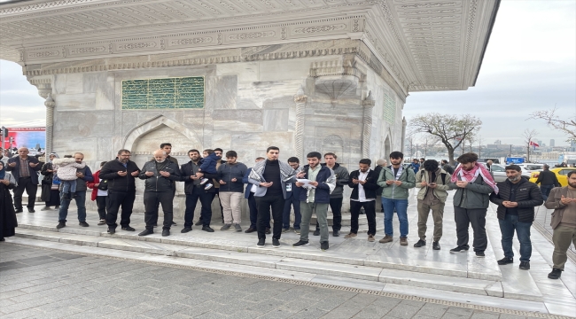 İsrail'in Gazze'ye yönelik saldırıları İstanbul'da protesto edildi