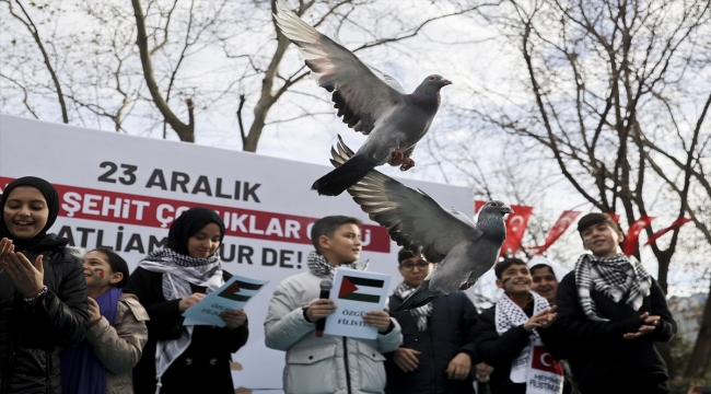 İstanbul'da "23 Aralık Dünya Şehit Çocuklar Günü" yürüyüşü 