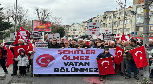 İstanbul'da şehit askerler için yürüyüş düzenlendi
