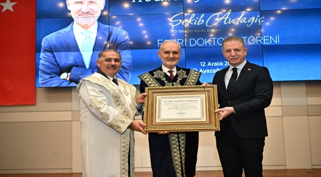 İTO Başkanı Avdagiç'e İstanbul Teknik Üniversitesi'nden fahri doktora unvanı