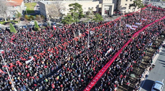 Kayseri'de "Filistin'e Destek İçin Yürüyoruz" mitingi düzenlendi