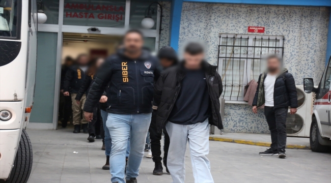 Konya merkezli dolandırıcılık operasyonunda yakalanan 15 zanlı tutuklandı