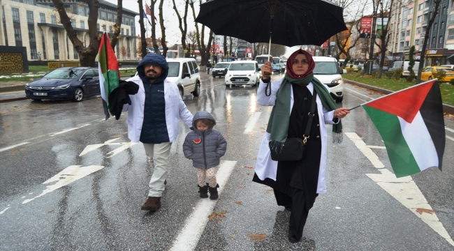 Kütahya'da hekimler Gazze için "sessiz yürüyüş" yaptı