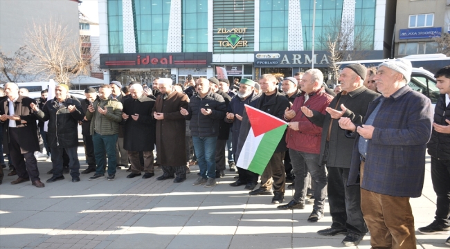Muş'ta vatandaşlar İsrail'in Gazze'ye yönelik saldırılarını protesto etti