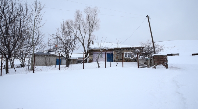 Muş'ta yüksek kesimdeki köyler karla kaplandı