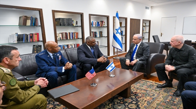 Netanyahu, İsrail'i ziyaret eden ABD Savunma Bakanı Austin ile görüştü