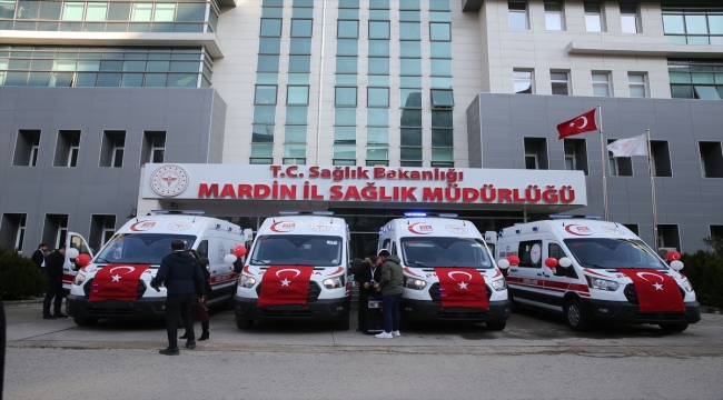 Sağlık Bakanlığınca Mardin'e gönderilen 4 ambulans hizmete alındı