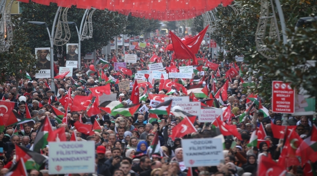 Sakarya'da "Filistin'e Özgürlük Yürüyüşü" düzenlendi