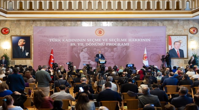 TBMM Başkanı Kurtulmuş, Türk Kadınının Seçme ve Seçilme Hakkının 89. Yıl Dönümü Programı'nda konuştu