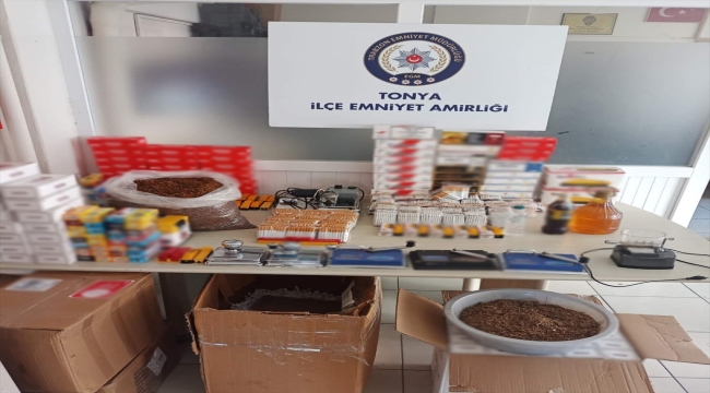 Trabzon'da sahte içki ve tütün operasyonunda 2 kişi yakalandı