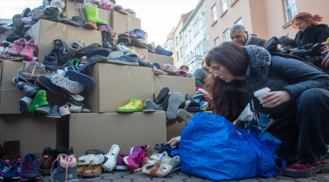 Zagreb'de İsrail'in saldırılarında öldürülen çocuklar için eylem yapıldı