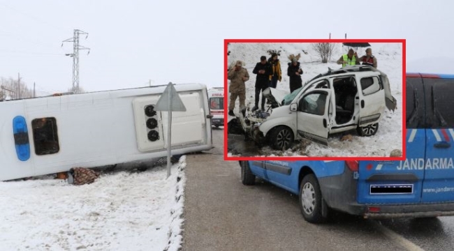 Mahkumları taşıyan cezaevi aracı kaza yaptı: 1 ölü, 9 yaralı