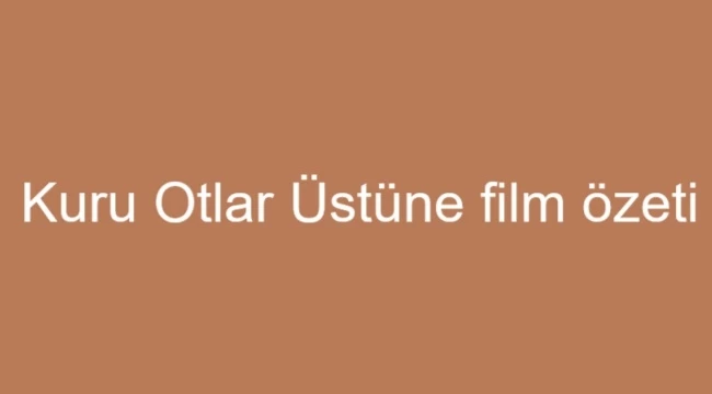 Kuru Otlar Üstüne film konusu nedir