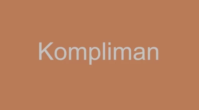 Kompliman kelime anlamı nedir, TDK karşılığı